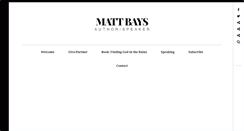 Desktop Screenshot of mattbayswriter.com