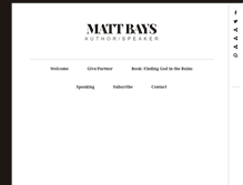 Tablet Screenshot of mattbayswriter.com